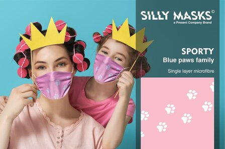 Silly Masks Sporty - Paws Pink