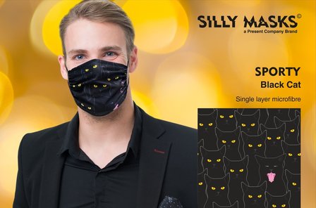 Silly Masks Sporty - Black cat