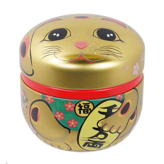 Tea Box - Lucky Cat Gold