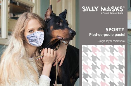 Silly Masks Sporty - Pied De Poule Pastel