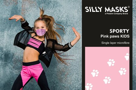 Silly Masks Sporty For CHILDREN - Paws Pink